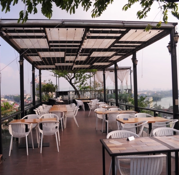 Cafe sân thượng